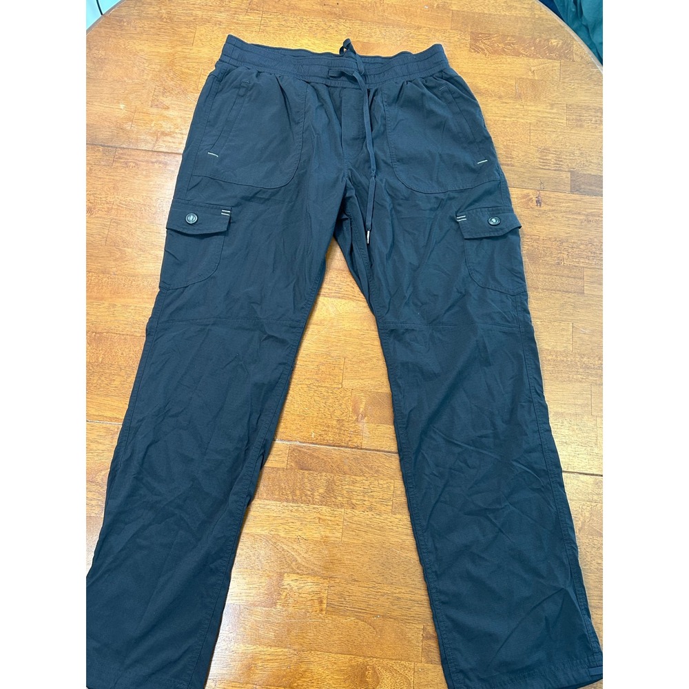 L.L. Bean Cargo Pants Women Large Black Vista Trekking Drawstring Hiking